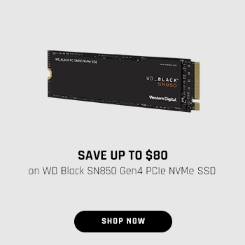 Save up to $80 on WD Black SN850 Gen4 PCIe NVMe SSD