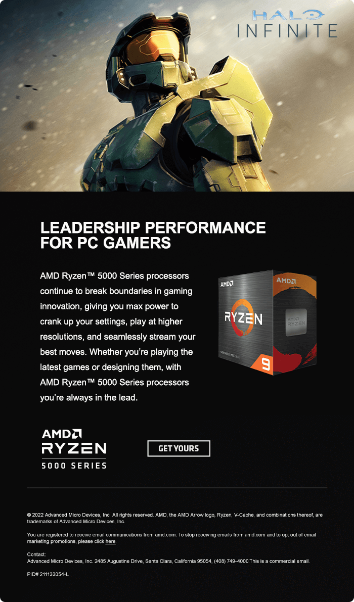 Leadership performance with AMD Ryzen powered gaming desktops