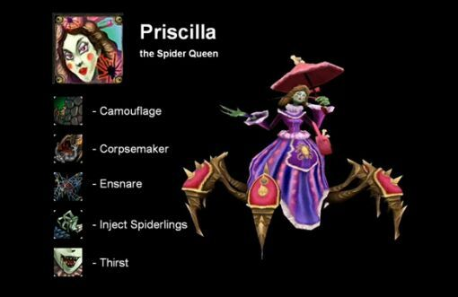 Priscilla, The Spider Queen