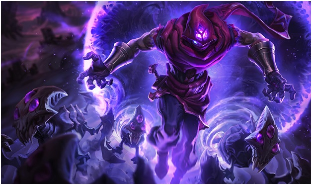 Malzahar, the champion with the highest base damage along with all mages