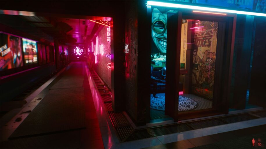 A screenshot of CyberPunk 2077 with ray tracing enabled.