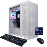 White gaming pc with a white mesh front. Part of the best gaming pcs around $2000