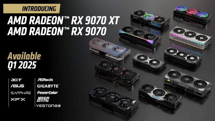 AMD Radeon RX 9070 XT and AMD Radeon RX 9070 graphics cards - available Q1 2025.