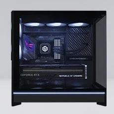 new cyberpowerpc products 2025 - black pc case