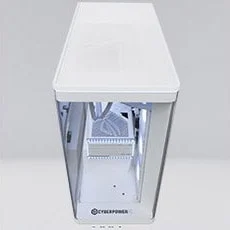 new cyberpowerpc products 2025 - all white pc case