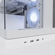 new cyberpowerpc products 2025 - all white pc case