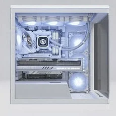 new cyberpowerpc products 2025 - all white pc case