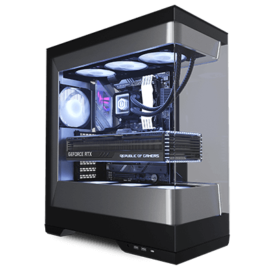 Avowed gaming pc 2 - silver and grey pc case with glass