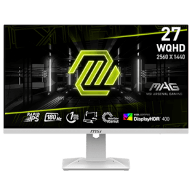 27" MSI MAG 274QRFW 2560x1440 (WQHD) Rapid IPS 1ms, 180Hz VESA Display HDR 400 Adaptive-Sync Gaming Monitor