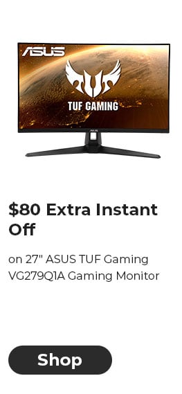 $80 EXTRA INSTANT OFF on 27" ASUS TUF Gaming VG279Q1A Gaming Monitor